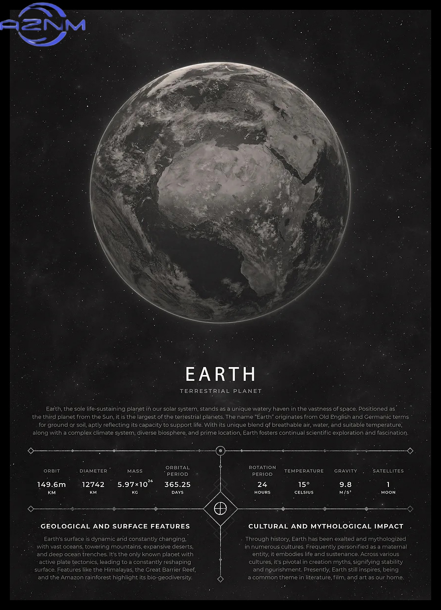 AZNM Vintage Aesthetic Space P - Star Map Poster ulasan dan harga