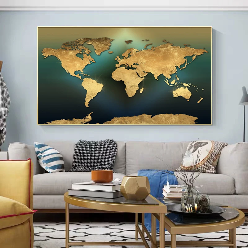 Modern Minimalist World Map Ar - Star Map Poster ulasan dan harga